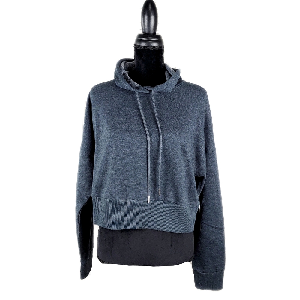 NWT 90 Degree by Reflex Women's Char Crop Hooded Sweatshirt - Picture 4 of 10